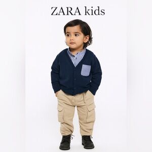 Zara Kids Beige Cargo Joggers